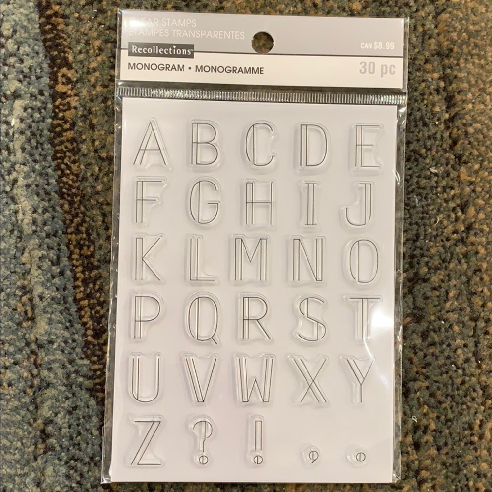 NWT | Alphabet Letter Clear Stamps Monogram